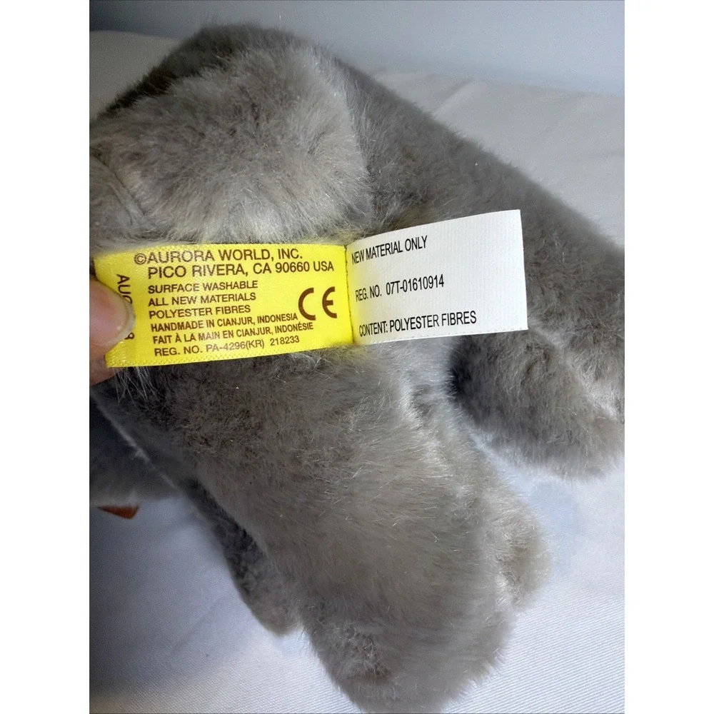 Aurora Miyoni African Elephant Gray Plush Safari Stuffed Animal Toy NWT 13